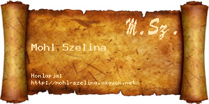 Mohl Szelina névjegykártya